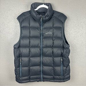 Eddie Bauer 365 800 Fill Power Goose Down Puffer Vest Men’s L Gray